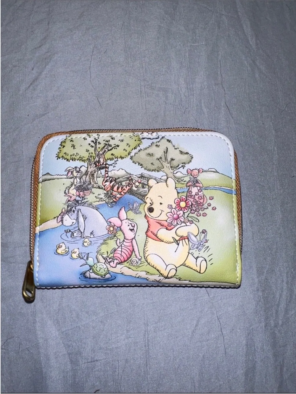 Loungefly Cream Wallet with Teapot and Spilled Cup Illustration